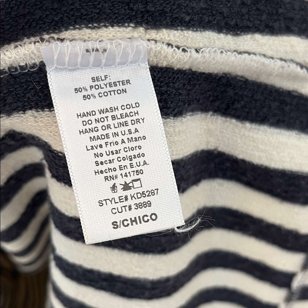 Orange Creek Dress with Black and Cream Stripes - Picture 4 of 5